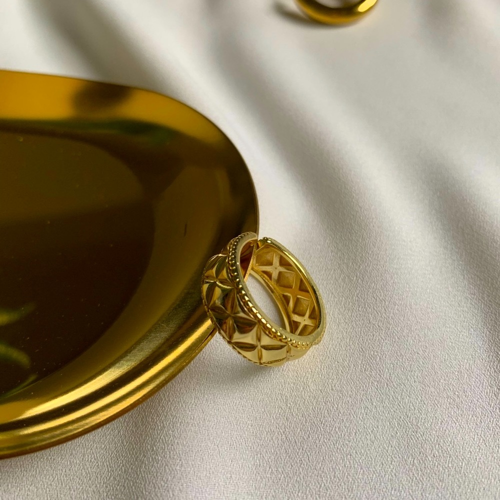 [🍍2 for $22] Chunky Gold Princess Ring